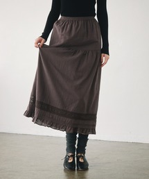 tuck lace cotton skirt / タックレースコットンスカート