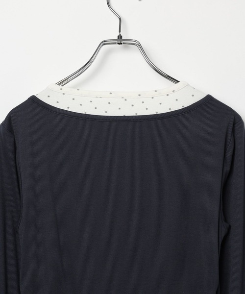 3.3 Field Trip (3.3フィールドトリップ)の「3.3 Field Trip/レイヤードヘンリーネックロングスリーブ(Tシャツ/カットソー・レディース・グレー/ネイビー/ブラウン・FREE)」の14枚目の写真