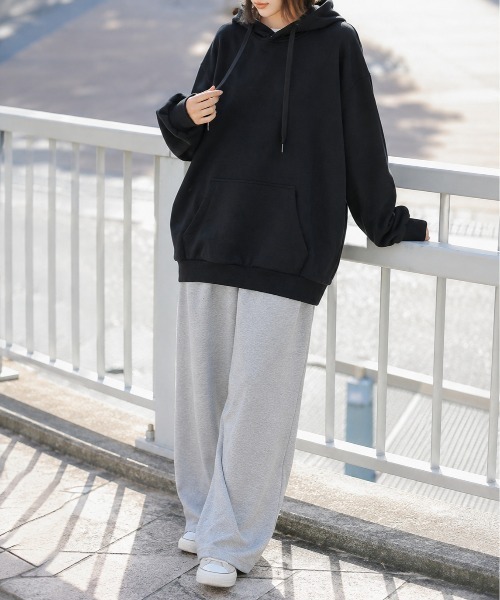 Mku Ekta（ムクエクタ）の「ビッグシルエットフーディー（パーカー・レディース・グレー/ホワイト/ブラック・M/L）」の13枚目の写真