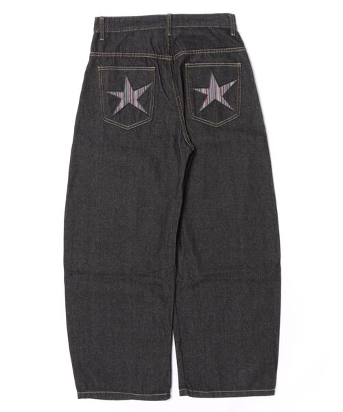 ViViDAY（ビビデー）の「ボーダー星柄　ワイドデニムパンツ（デニムパンツ・レディース・ブラック・M/L/S）」の13枚目の写真
