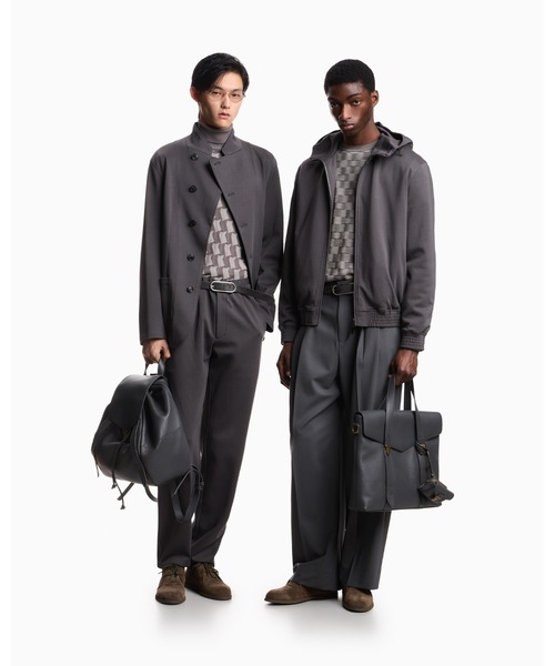 EMPORIO ARMANI（エンポリオアルマーニ）の「【エンポリオ アルマーニ】バージンウール パターンニット CAPSULE SIGNATURE（ニット/セーター・メンズ・ネイビー系/グリーン・X-LARGE/X-SMALL/LARGE/MEDIUM/SMALL）」の12枚目の写真