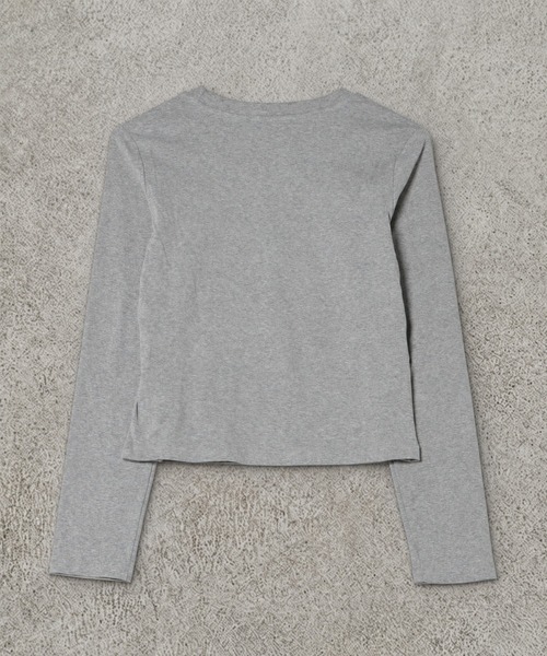 SPINNS(スピンズ)の「長袖カットソー/ドットロゴ/韓国ガーリー(Tシャツ/カットソー・レディース・ネイビー/オフホワイト/グレー・ONESIZE)」の12枚目の写真