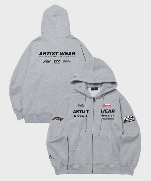 ARTISTWEAR(アーティストウェア)の「パフォーマンス クラブ ジップアップパーカー -2COLOR(パーカー・レディース・ライトグレー/ブラック・SMALL/MEDIUM/LARGE/X-LARGE/XX-LARGE/XXXX-LARGE)」の2枚目の写真