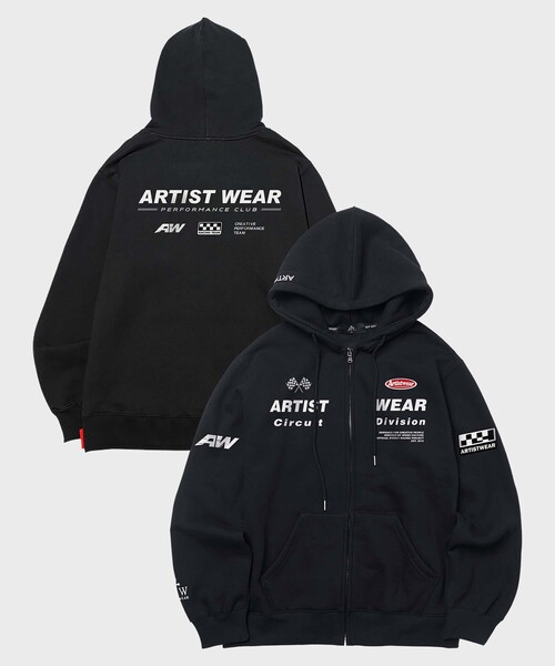 ARTISTWEAR(アーティストウェア)の「パフォーマンス クラブ ジップアップパーカー -2COLOR(パーカー・レディース・ライトグレー/ブラック・SMALL/MEDIUM/LARGE/X-LARGE/XX-LARGE/XXXX-LARGE)」の1枚目の写真