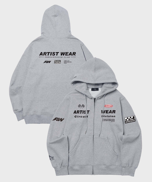 ARTISTWEAR(アーティストウェア)の「パフォーマンス クラブ ジップアップパーカー -2COLOR(パーカー・レディース・ライトグレー/ブラック・SMALL/MEDIUM/LARGE/X-LARGE/XX-LARGE/XXXX-LARGE)」の3枚目の写真