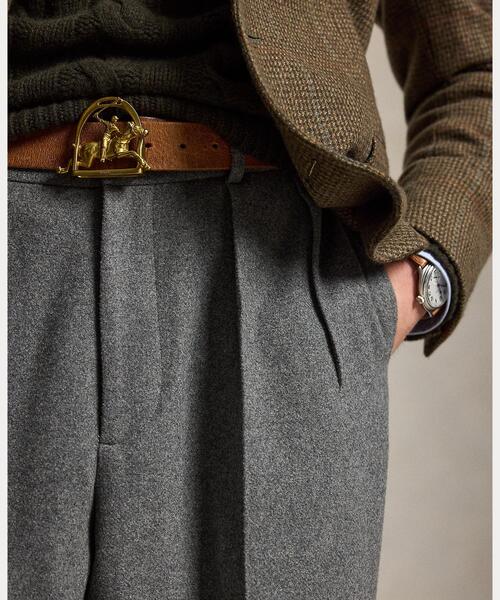 POLO RALPH LAUREN（ポロ ラルフ ローレン）の「Suffield リラックス フィット フランネル パンツ（スラックス・メンズ・グレー系・36/32/34/32/32/32/30/30/28/30）」の3枚目の写真