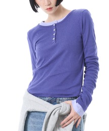【FRUIT OF THE LOOM】 2カラーパック ヘンリーネック L/S Tee /  /2枚組  (JUGLANS別注)