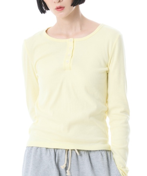 FRUIT OF THE LOOM(フルーツオブザルーム)の「【FRUIT OF THE LOOM】 2カラーパック ヘンリーネック L/S Tee / /2枚組 (JUGLANS別注)(Tシャツ/カットソー・レディース・パープル/ブラウン/レッド・S/M/L)」の19枚目の写真