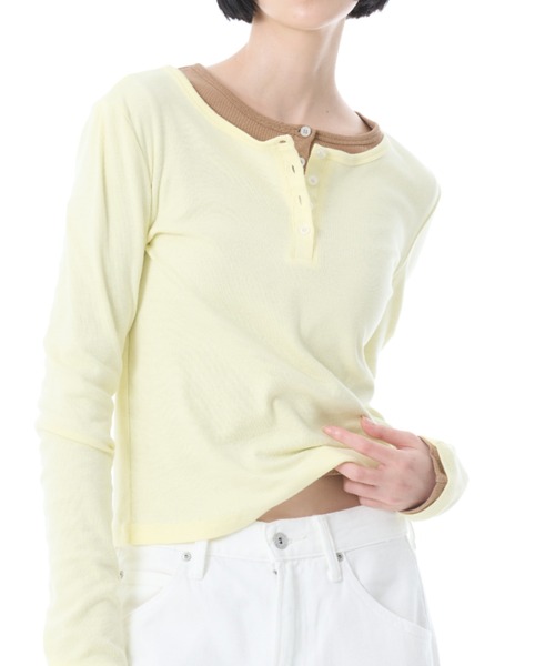 FRUIT OF THE LOOM(フルーツオブザルーム)の「【FRUIT OF THE LOOM】 2カラーパック ヘンリーネック L/S Tee / /2枚組 (JUGLANS別注)(Tシャツ/カットソー・レディース・パープル/ブラウン/レッド・S/M/L)」の22枚目の写真