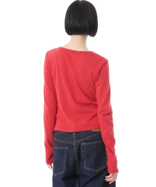 FRUIT OF THE LOOM(フルーツオブザルーム)の「【FRUIT OF THE LOOM】 2カラーパック ヘンリーネック L/S Tee / /2枚組 (JUGLANS別注)(Tシャツ/カットソー・レディース・パープル/ブラウン/レッド・S/M/L)」の8枚目の写真