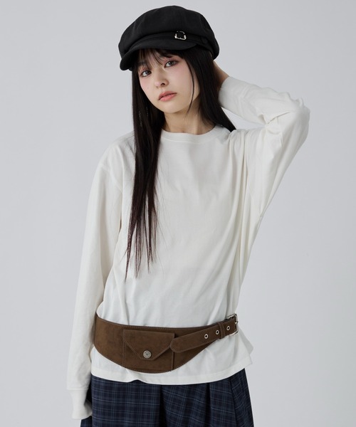 WEGO(ウィゴー)の「WEGO/【26年秋冬新作】クルーネックコットンT(LS)(Tシャツ/カットソー・メンズ・ブラック系その他/ブラック/ホワイト・SMALL/MEDIUM/LARGE)」の16枚目の写真