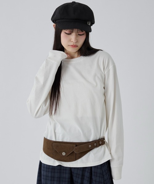 WEGO(ウィゴー)の「WEGO/【26年秋冬新作】クルーネックコットンT(LS)(Tシャツ/カットソー・メンズ・ブラック系その他/ブラック/ホワイト・SMALL/MEDIUM/LARGE)」の17枚目の写真