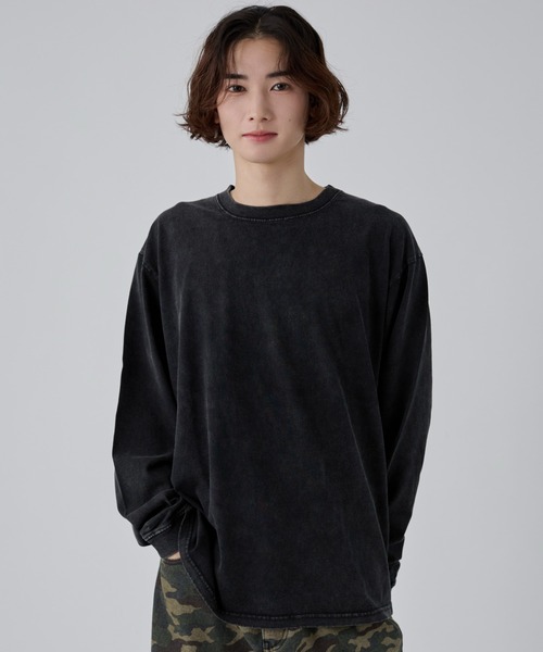 WEGO(ウィゴー)の「WEGO/【26年秋冬新作】クルーネックコットンT(LS)(Tシャツ/カットソー・メンズ・ブラック系その他/ブラック/ホワイト・SMALL/MEDIUM/LARGE)」の20枚目の写真