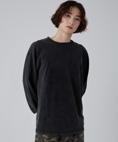 WEGO(ウィゴー)の「WEGO/【26年秋冬新作】クルーネックコットンT(LS)(Tシャツ/カットソー・メンズ・ブラック系その他/ブラック/ホワイト・SMALL/MEDIUM/LARGE)」の21枚目の写真