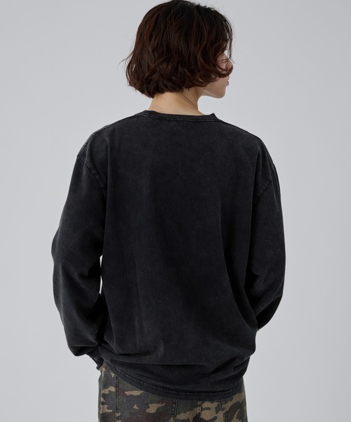 WEGO(ウィゴー)の「WEGO/【26年秋冬新作】クルーネックコットンT(LS)(Tシャツ/カットソー・メンズ・ブラック系その他/ブラック/ホワイト・SMALL/MEDIUM/LARGE)」の22枚目の写真