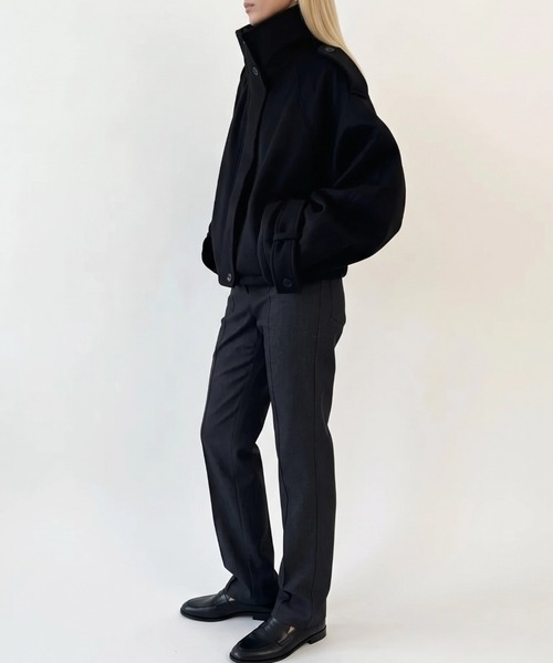 yuue' ( wear )(ユーイ)の「ウールライクショートブルゾン(その他アウター・レディース・ブラック/グレー・FREE)」の13枚目の写真