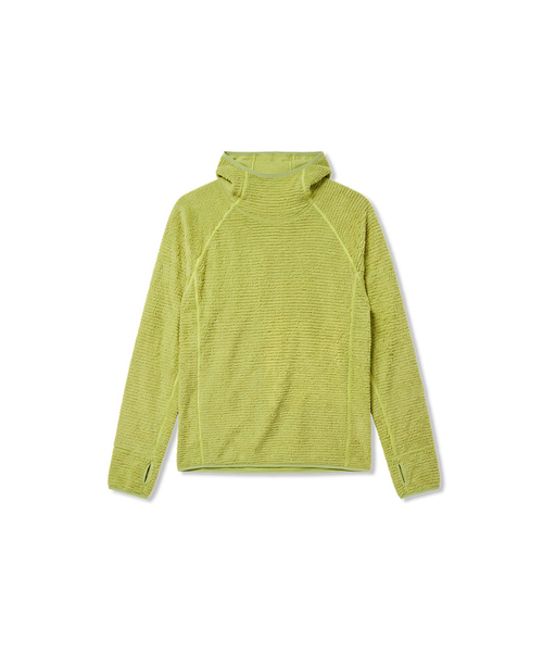 MUSINSA STANDARD（ムシンサスタンダード）の「[シティレジャー] メッシュフリースフード付き長袖Tシャツ (7色)（Tシャツ/カットソー・メンズ・ライトグレー/ブラウン/ブラック/アッシュグレー/ホワイト/ライム/カーキ・X-LARGE/2XL/LARGE/MEDIUM/SMALL）」の7枚目の写真