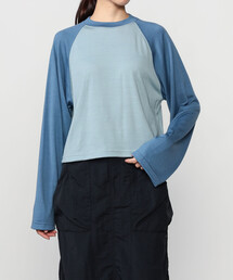 alvana（アルヴァナ）の「alvana |〈別注〉ウール天竺 ベースボールTシャツ WOMEN（Tシャツ/カットソー）」