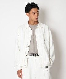 ツイル × メッシュ トラッカージャケット Biowash twill × mesh trucker jacket