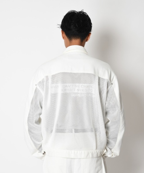 SUPERTHANKS(スーパーサンクス)の「ツイル × メッシュ トラッカージャケット Biowash twill × mesh trucker jacket(ブルゾン・メンズ・ブラック/ベージュ/ホワイト・S/L/M)」の8枚目の写真