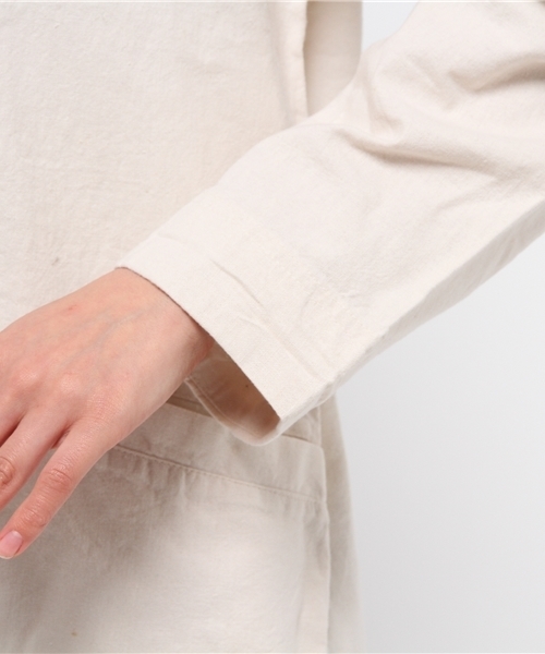 LBC（エルビーシー）の「コットンリネンテーラーコート           （その他アウター・レディース・スカイブルー/オフホワイト・MEDIUM）」の8枚目の写真