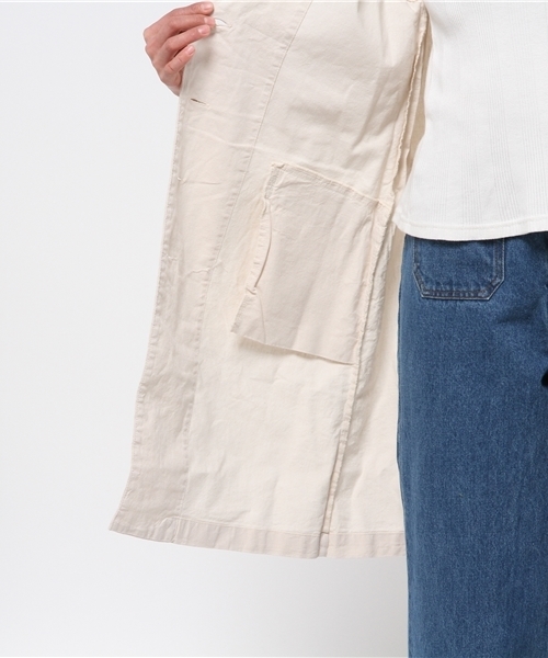 LBC（エルビーシー）の「コットンリネンテーラーコート           （その他アウター・レディース・スカイブルー/オフホワイト・MEDIUM）」の11枚目の写真