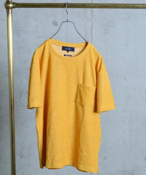 SHIPS JET BLUE(シップスジェットブルー)の「SHIPS JET BLUE: イズミール パイルTee■(Tシャツ/カットソー・メンズ・ホワイト/ブルー/イエロー/ブラウン・SMALL/LARGE/MEDIUM)」の4枚目の写真