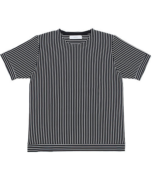 NANO universe（ナノユニバース）の「ミラノリブストライプTEE（Tシャツ/カットソー・メンズ・ホワイト/ネイビー/ブラック・48/46/44）」の3枚目の写真