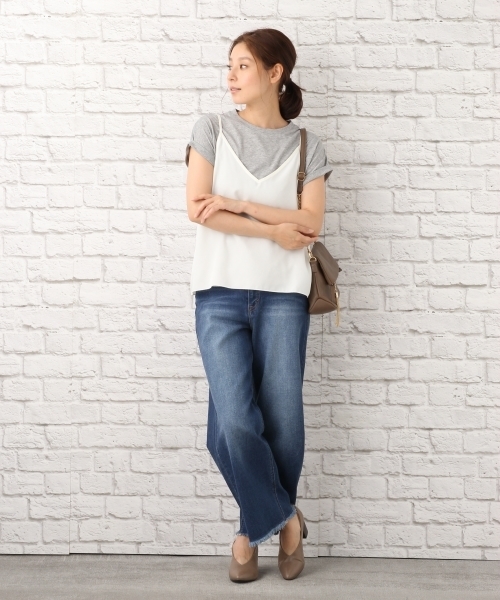 LEPSIM（レプシィム）の「Vネックキャミソール　727049（キャミソール・レディース・アイボリー/ブラック/オフホワイト・FREE）」の5枚目の写真