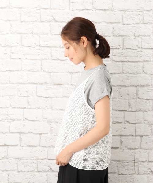 LEPSIM（レプシィム）の「Vネックキャミソール　727049（キャミソール・レディース・アイボリー/ブラック/オフホワイト・FREE）」の7枚目の写真