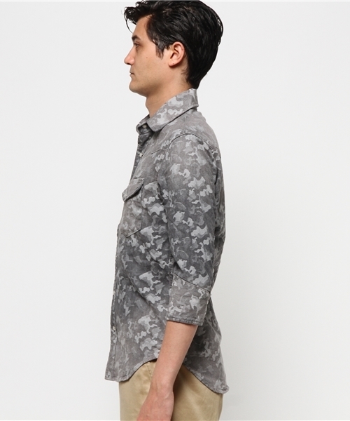 VENCEEXCHANGE(ヴァンスエクスチェンジ)の「ジャガードウェスタンシャツ(シャツ/ブラウス・メンズ・グレー/ブルー・SMALL/MEDIUM/LARGE)」の3枚目の写真