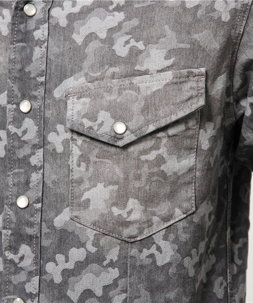 VENCEEXCHANGE(ヴァンスエクスチェンジ)の「ジャガードウェスタンシャツ(シャツ/ブラウス・メンズ・グレー/ブルー・SMALL/MEDIUM/LARGE)」の7枚目の写真