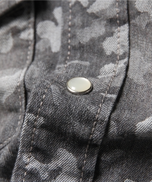 VENCEEXCHANGE(ヴァンスエクスチェンジ)の「ジャガードウェスタンシャツ(シャツ/ブラウス・メンズ・グレー/ブルー・SMALL/MEDIUM/LARGE)」の9枚目の写真