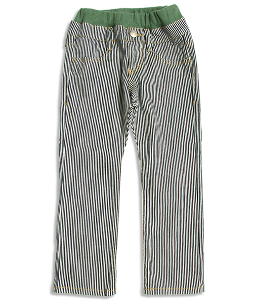 BREEZE(ブリーズ)の「ウエストリブストレートデニム(デニムパンツ・キッズ・ストライプ/ブルー/ネイビー・90/95/80/130/110/140/100/120)」の3枚目の写真