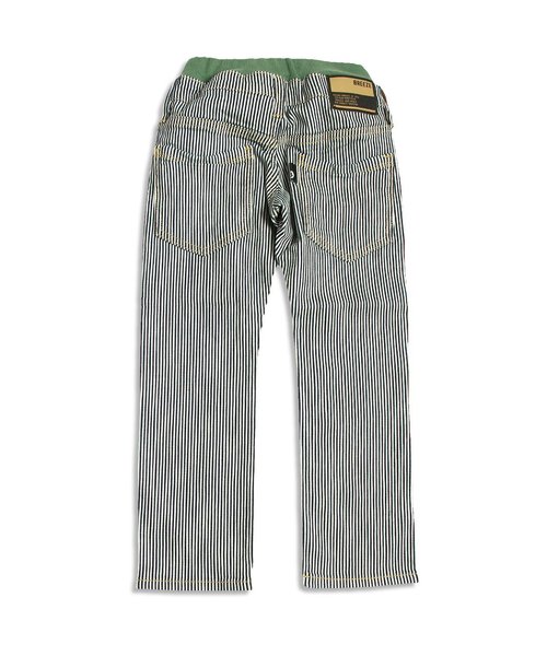 BREEZE(ブリーズ)の「ウエストリブストレートデニム(デニムパンツ・キッズ・ストライプ/ブルー/ネイビー・90/95/80/130/110/140/100/120)」の18枚目の写真