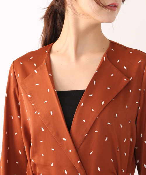 MYSELF ABAHOUSE（マイセルフアバハウス）の「リーフプリントガウンワンピース（ワンピース・レディース・ブラウン/ブラック・FREE）」の5枚目の写真