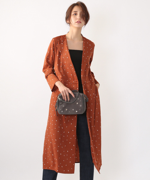 MYSELF ABAHOUSE（マイセルフアバハウス）の「リーフプリントガウンワンピース（ワンピース・レディース・ブラウン/ブラック・FREE）」の8枚目の写真