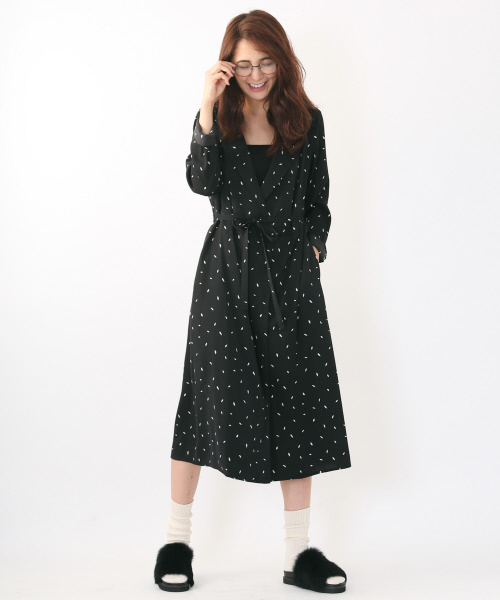 MYSELF ABAHOUSE（マイセルフアバハウス）の「リーフプリントガウンワンピース（ワンピース・レディース・ブラウン/ブラック・FREE）」の13枚目の写真