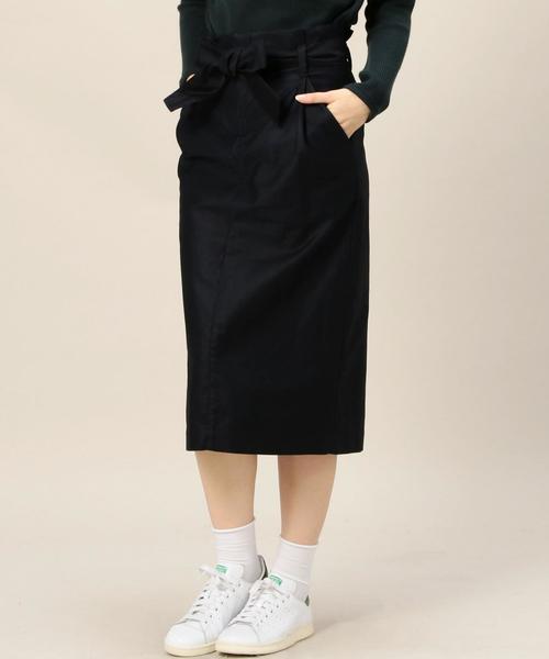 BEAUTY&YOUTH UNITED ARROWS(ビューティーアンドユースユナイテッドアローズ)の「BY モールスキンベルトタイトスカート 2◆(スカート・レディース・ベージュ/オリーブ/ネイビー・MEDIUM/SMALL)」の3枚目の写真