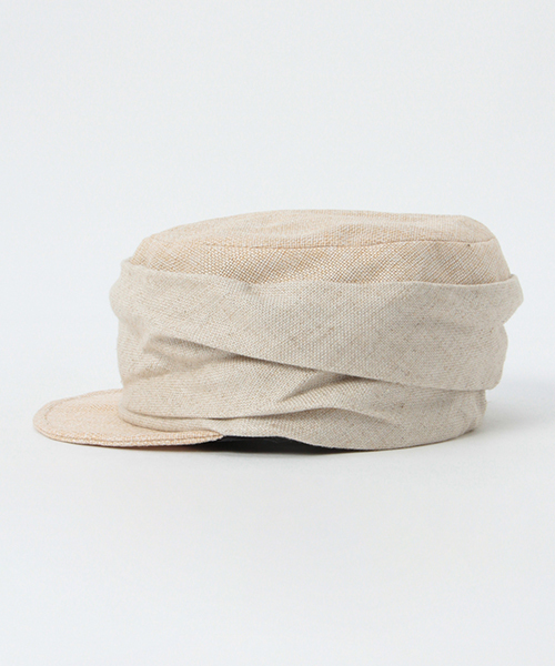 LBC（エルビーシー）の「異素材MIXワークキャップ（キャスケット・レディース・ベージュ/ブラック・ONE SIZE）」の4枚目の写真