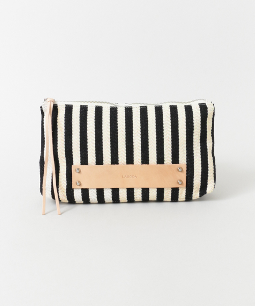 UR SELECT（ユーアールセレクト）の「UR SELECT Som（クラッチバッグ・レディース・ライトブルー/ナチュラル/ストライプ・FREE）」の15枚目の写真