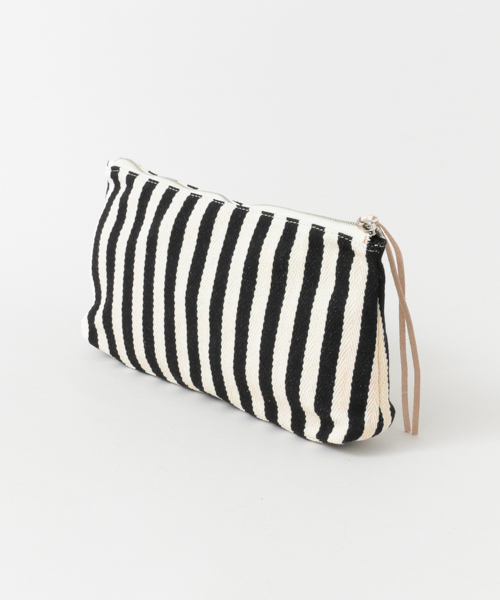 UR SELECT（ユーアールセレクト）の「UR SELECT Som（クラッチバッグ・レディース・ライトブルー/ナチュラル/ストライプ・FREE）」の5枚目の写真