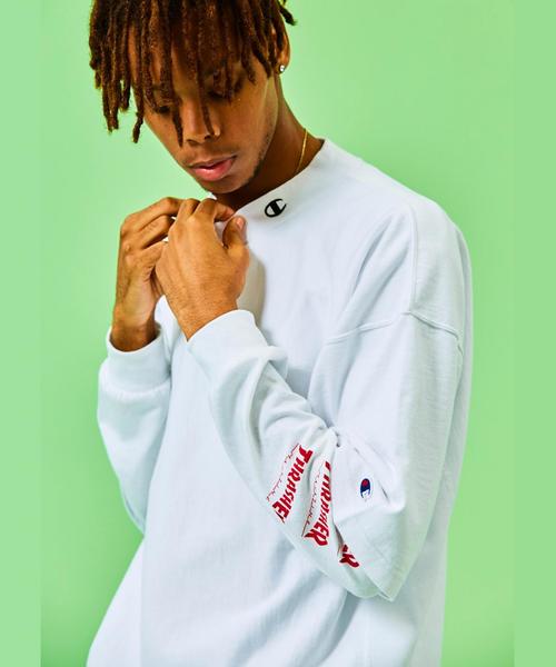 Champion(チャンピオン)の「<Champion × monkey time> REVERSEWEAVE MOCK SSL/Tシャツ ◆(Tシャツ/カットソー・メンズ・ホワイト/ブラック/シャーベット・XX-LARGE/MEDIUM/X-LARGE/LARGE)」の5枚目の写真