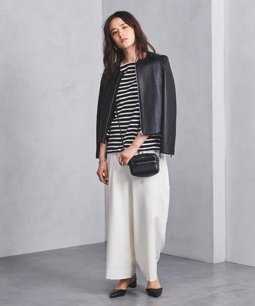 UNITED ARROWS（ユナイテッドアローズ）の「UBCB シープ レザージャケット（ブルゾン・レディース・ベージュ/ブラック・40/38/36）」の11枚目の写真