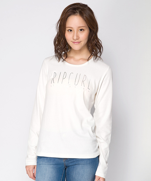rip curl(リップカール)の「ロンT(Tシャツ/カットソー・レディース・ブラック×シルバー/ネイビー/ホワイト×シルバー・MEDIUM/LARGE)」の1枚目の写真