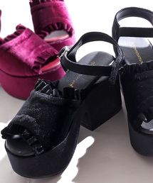 WEGO | WEGO/ベロアフリルサンダル(サンダル)