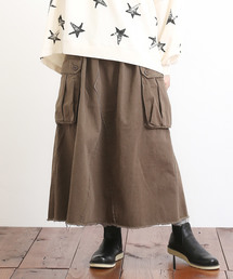 CUBE SUGAR | 起毛ツイルリメイク風イージースカート(スカート)