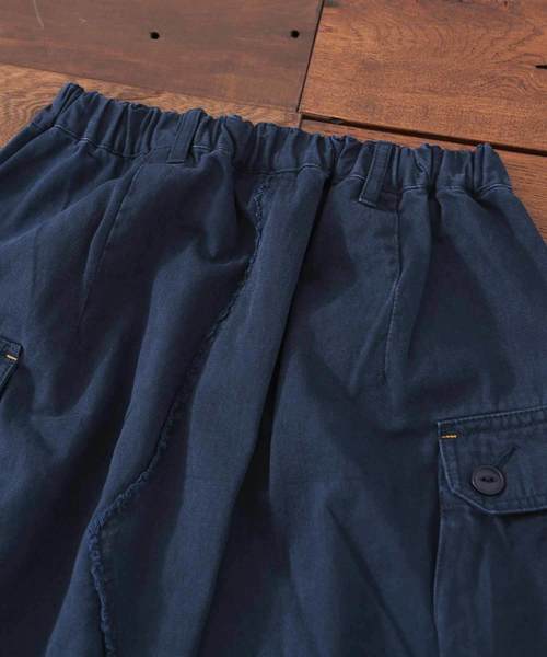 CUBE SUGAR(キューブシュガー)の「起毛ツイルリメイク風イージースカート(スカート・レディース・ネイビー/カーキ/イエロー・M)」の21枚目の写真