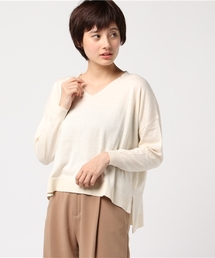 earth music&ecology | ・快適ニットドロップショルダープルオーバー(ニット/セーター)