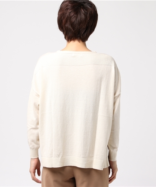 earth music&ecology（アースミュージックアンドエコロジー）の「・快適ニットドロップショルダープルオーバー（ニット/セーター・レディース・ブラック/ダークグリーン/パープル/アイボリー/杢グレー/キャメル・FREE）」の8枚目の写真